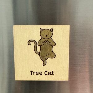 Cat Yoga Magnet - Tree Cat Pose